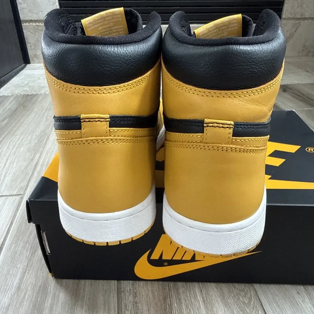 Size 12 - Jordan 1 Retro OG High Pollen Nike Air Black Yellow Rare OG Box